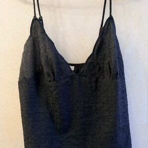 Millibon Black Textured Tank Top